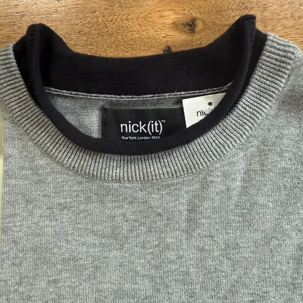 NWT Bulldog Sweater SZ Large Gray Black Georgia Yale Butler Citadel Drake Casual